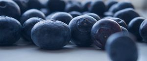 Preview wallpaper blueberries, berries, blue, macro