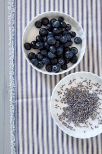 Preview wallpaper blueberries, berries, bowl, breakfast