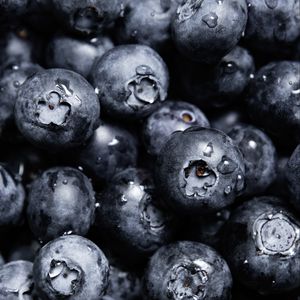 Preview wallpaper blueberries, berries, drops
