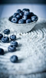 Preview wallpaper blueberries, berries, fruits, plate