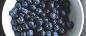 Preview wallpaper blueberries, plate, berry, ripe