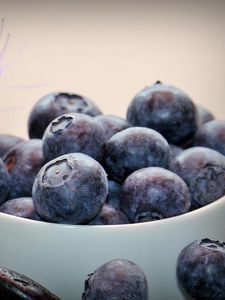 Preview wallpaper blueberry, berry, bowl, ripe