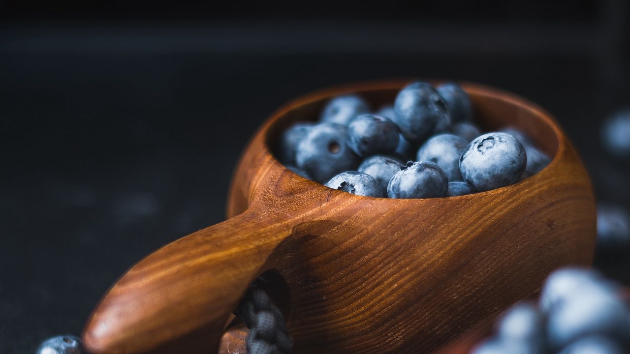 Wallpaper blueberry, berry, fruit, dishes