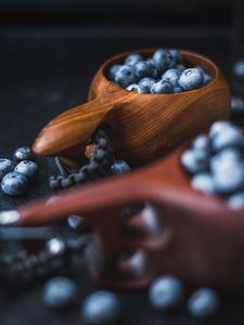 Preview wallpaper blueberry, berry, fruit, dishes