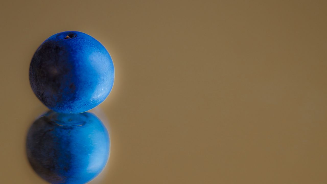 Wallpaper blueberry, berry, reflection, blur