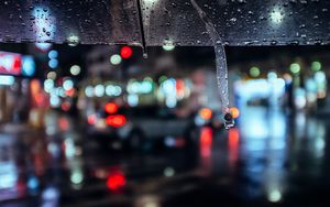 Preview wallpaper blur, drop, water, rain, darkness