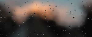Preview wallpaper blur, glass, drops, silhouette