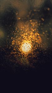Preview wallpaper blur, light, bokeh, drops, wet, glass