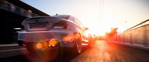 Preview wallpaper bmw 1 series m coupe, bmw, car, sunlight, movement, art