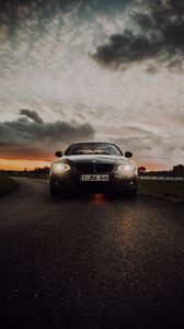 Preview wallpaper bmw 218i, bmw, car, front view, headlights, glow, road
