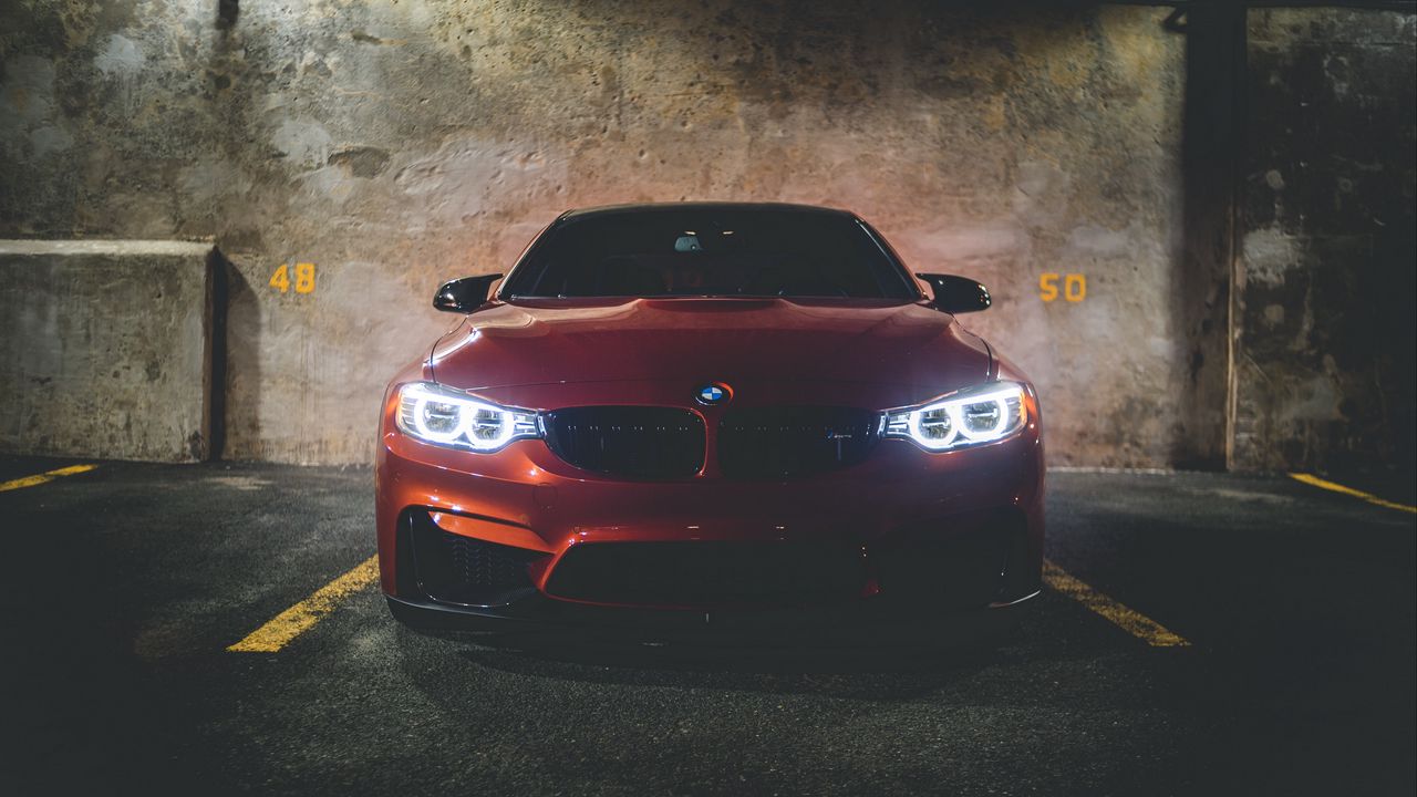 Wallpaper bmw 320i, bmw, car, front view, red