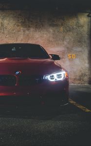 Preview wallpaper bmw 320i, bmw, car, front view, red