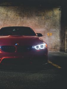 Preview wallpaper bmw 320i, bmw, car, front view, red