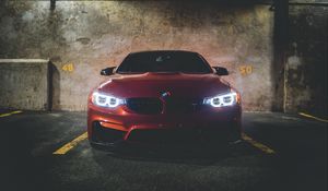 Preview wallpaper bmw 320i, bmw, car, front view, red