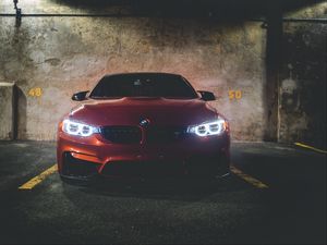 Preview wallpaper bmw 320i, bmw, car, front view, red