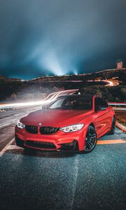 Preview wallpaper bmw 320i, bmw, car, front view, red, road