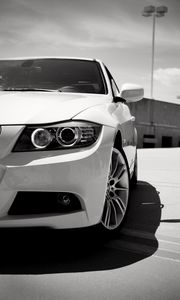 Preview wallpaper bmw 328i, bmw, car, white, headlight, front view