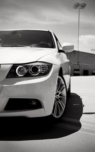 Preview wallpaper bmw 328i, bmw, car, white, headlight, front view