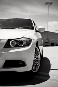 Preview wallpaper bmw 328i, bmw, car, white, headlight, front view