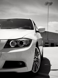 Preview wallpaper bmw 328i, bmw, car, white, headlight, front view