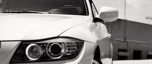 Preview wallpaper bmw 328i, bmw, car, white, headlight, front view