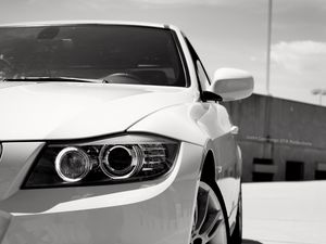 Preview wallpaper bmw 328i, bmw, car, white, headlight, front view