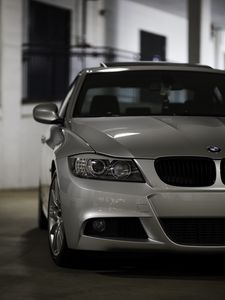 Preview wallpaper bmw 335i, bmw, car, silver, front view