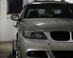 Preview wallpaper bmw 335i, bmw, car, silver, front view