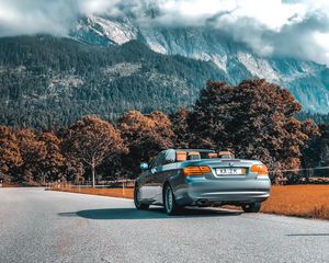 Preview wallpaper bmw 3, bmw, convertible, road, landscape