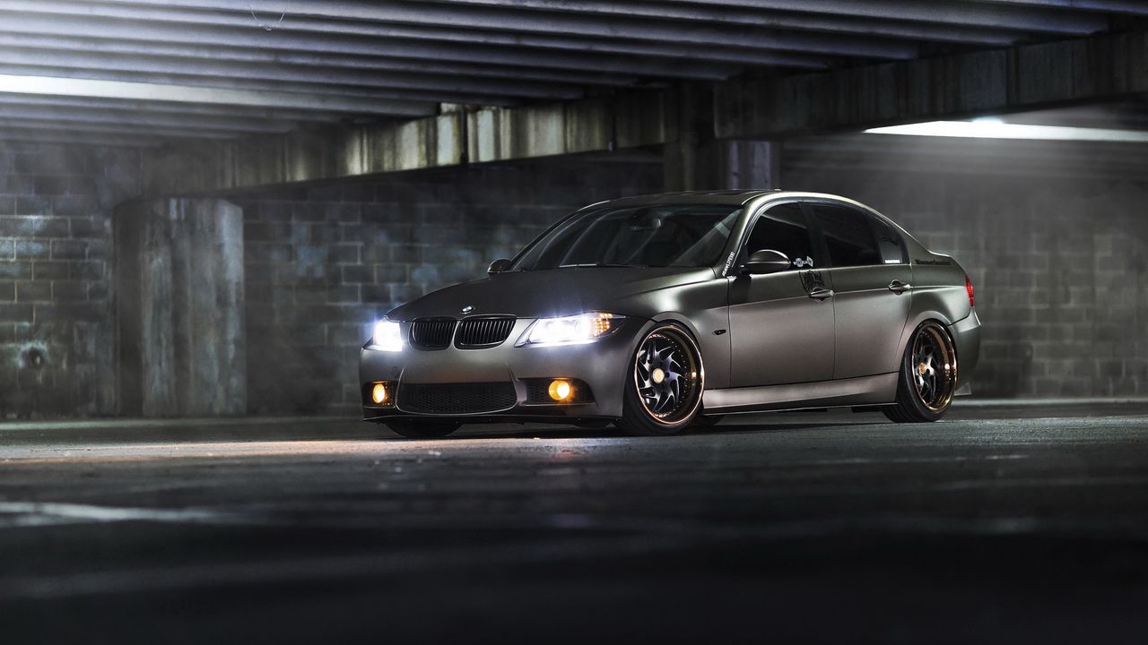 Wallpaper bmw, 3 series, gray, side view