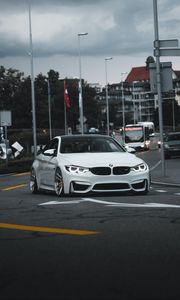 Preview wallpaper bmw 3 series m, bmw, car, sports car, front view, road