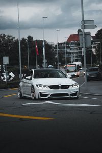 Preview wallpaper bmw 3 series m, bmw, car, sports car, front view, road