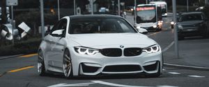 Preview wallpaper bmw 3 series m, bmw, car, sports car, front view, road