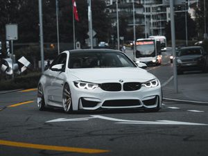 Preview wallpaper bmw 3 series m, bmw, car, sports car, front view, road