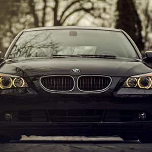 Preview wallpaper bmw, 520d, black, front view, front bumper