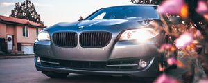 Preview wallpaper bmw 535, bmw, car, gray, front view