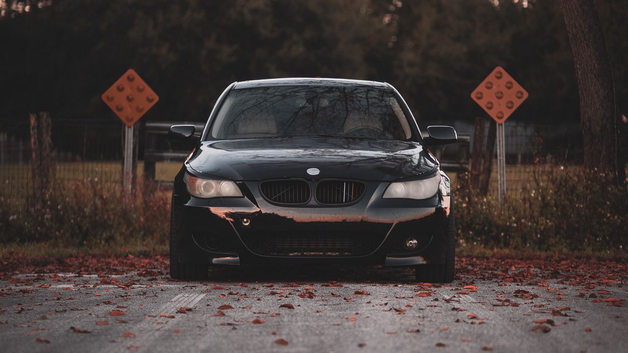 Wallpaper bmw 535i, bmw, front view, black