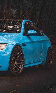 Preview wallpaper bmw 5, bmw, side view, blue