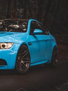Preview wallpaper bmw 5, bmw, side view, blue