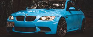 Preview wallpaper bmw 5, bmw, side view, blue