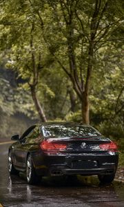 Preview wallpaper bmw 650i m sport, bmw, car, sports, rear view, coupe, dark blue