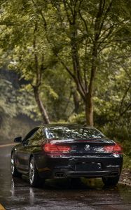 Preview wallpaper bmw 650i m sport, bmw, car, sports, rear view, coupe, dark blue