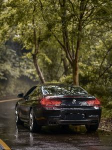 Preview wallpaper bmw 650i m sport, bmw, car, sports, rear view, coupe, dark blue