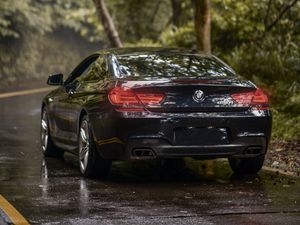 Preview wallpaper bmw 650i m sport, bmw, car, sports, rear view, coupe, dark blue