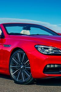 Preview wallpaper bmw, 6-series, 640i, convertible, red