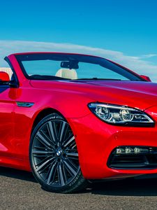 Preview wallpaper bmw, 6-series, 640i, convertible, red