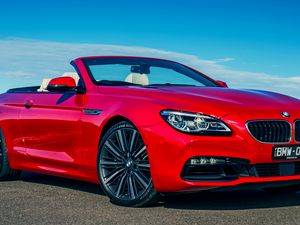 Preview wallpaper bmw, 6-series, 640i, convertible, red