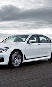 Preview wallpaper bmw, 750li, white, side view