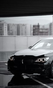 Preview wallpaper bmw 7, bmw, black, sedan, executive class, luxurious, expensive