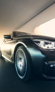 Preview wallpaper bmw 7 series, bmw, car, black, speed